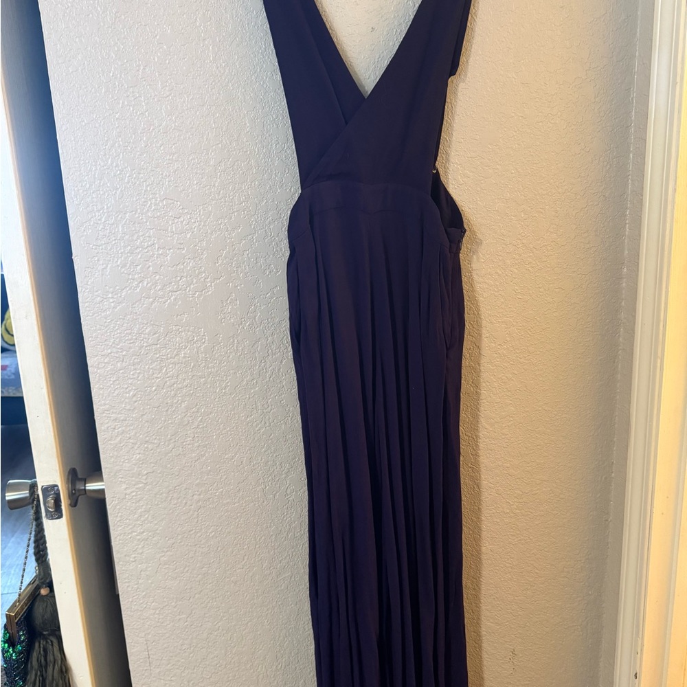 Anthropologie blue jumpsuit